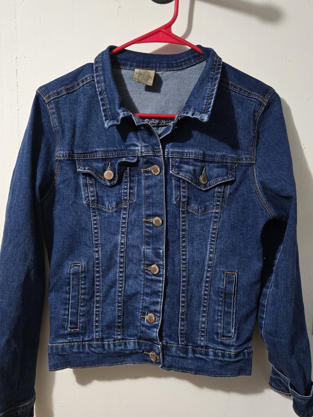 Nina Rossi Classic Blue Stretch Denim Jacket Size Medium